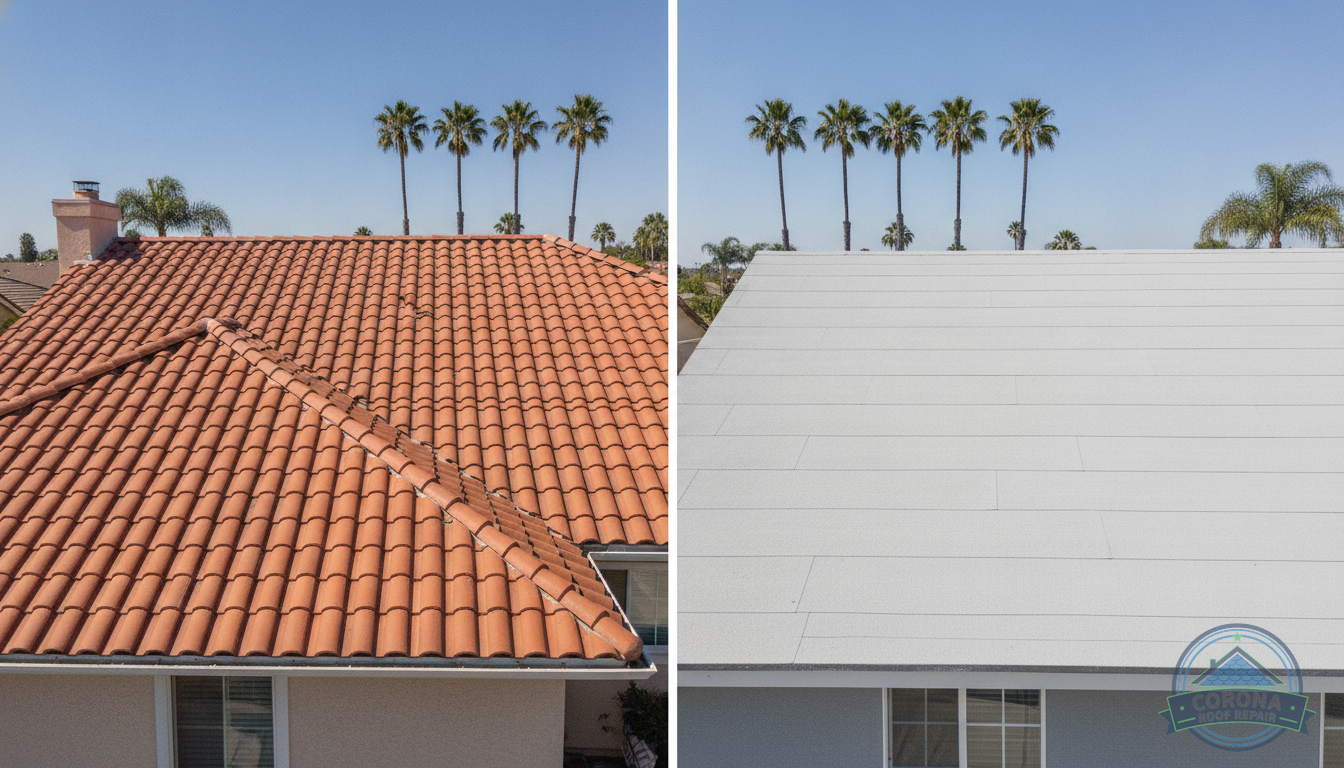 Flat Roof vs. Pitched Roof: Which Is Right for Your Corona Property?